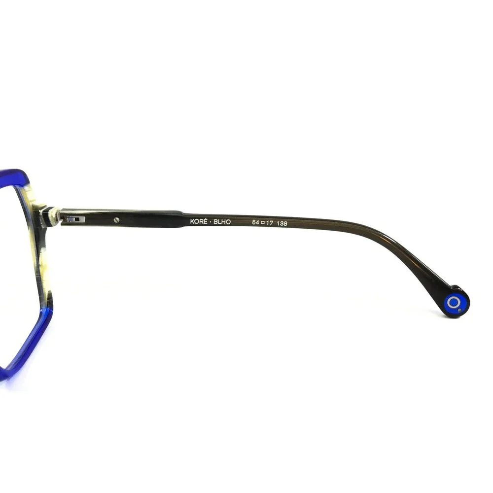 Etnia Barcelona Eyeglasses Frames KORE BLHO Clear Blue Beige Horn 54-17-138